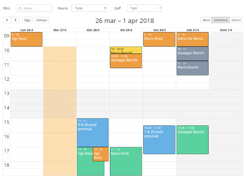 Calendario software gratuito gestione appuntamenti